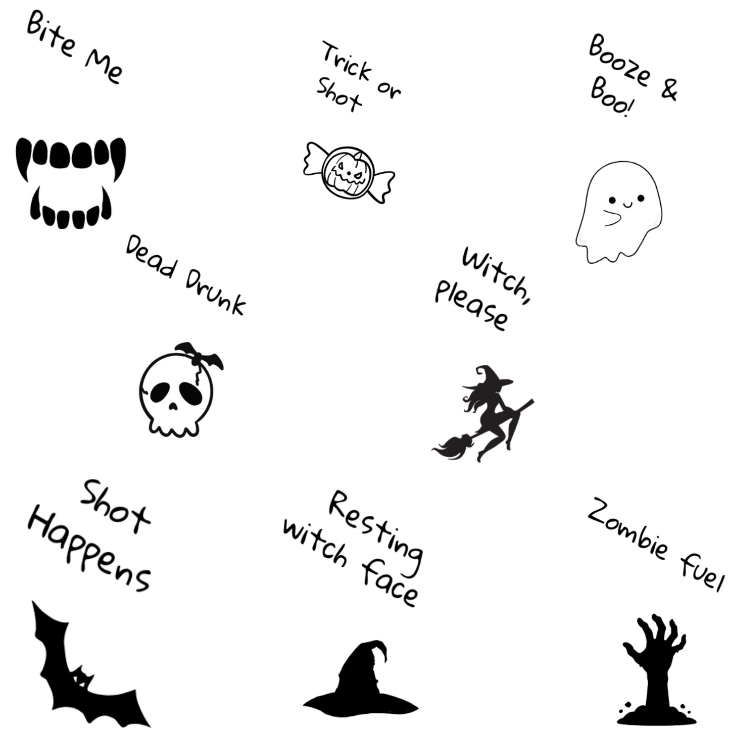 Halloween gravírozott feles pohár szett – tök minta