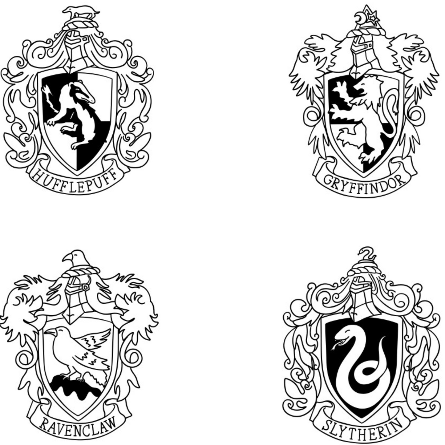 Harry Potter inspirálta gravírozott feles pohár szett – 4 db