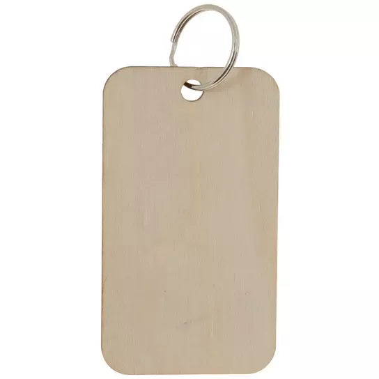 Gravírozott fa kulcstartó